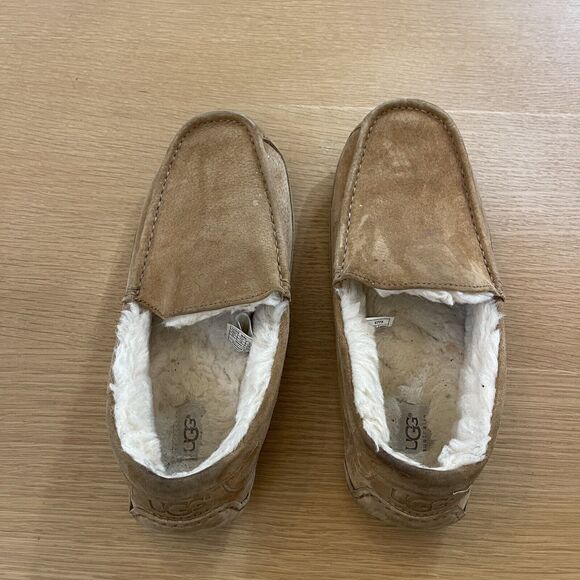 Men's Ugg Australia Size 11 Ascot Moccasin Slippers Chestnut Brown - Picture 4 of 8